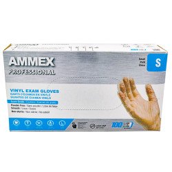 AMMEX GUANTE VINYL S 100U