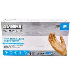 AMMEX GUANTE VINYL M 100U