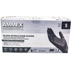 AMMEX GUANTE NITRILO NEGRO...