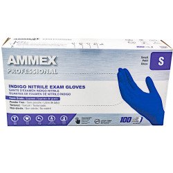 AMMEX GUANTE NITRILO AZUL S...