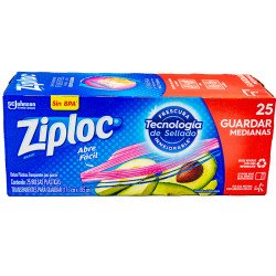 ZIPLOC GUARDAR MEDIANO 25U