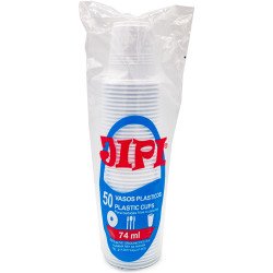 JIPI VASO PLAST 74ML/50U...