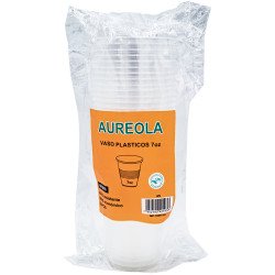 AUREOLA VASO PLASTICO 7OZ 25U