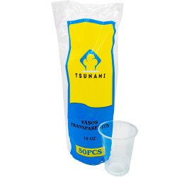 TSUNAMI VASO TRANSP 10OZ/50U