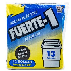 FUERTE BOLSA NEGRA 23X30/12u