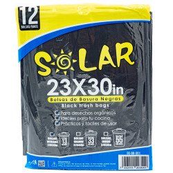 SOLAR BOLSA NEGRA 23X30/12U